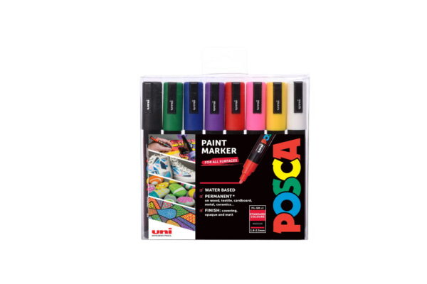 Posca markerite komplekt 5M  standard 8 v.