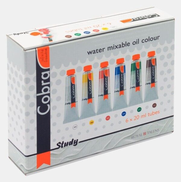 Vees lahustuvad õlivärvid Cobra Study 6x20 ml